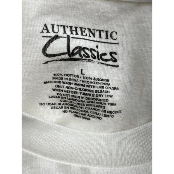 Authentic Men White Short Sleeve Classics “Patriotism” T- Shirt Size L - Picture 6 of 6